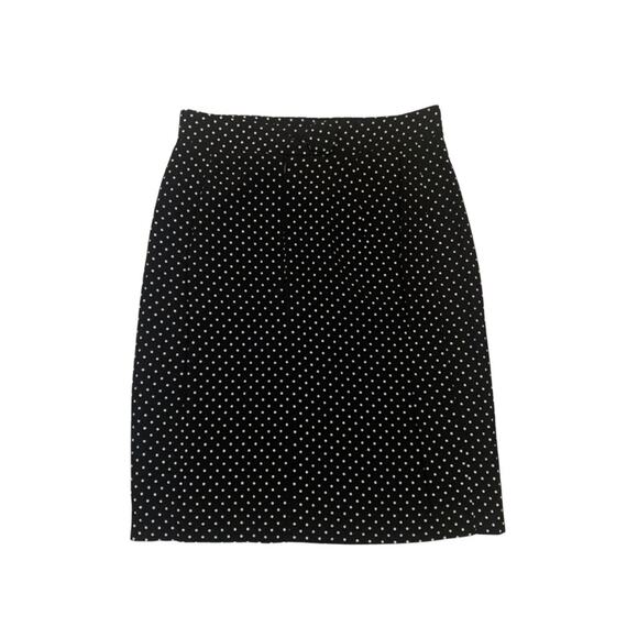 Vintage Veronica Barahona Black White Polka Dot Pencil Skirt Size Small Short - Picture 6 of 11